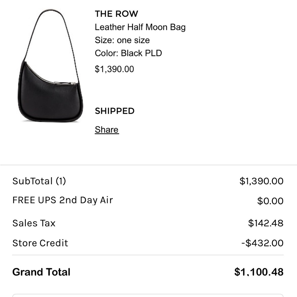 The Row Half Moon Bag - Picture 3 of 11